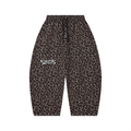 Unisex Leopard Barrel Leg Sweatpants